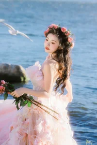 Ethereal Dali Seagull Season: Lu Li in a Pink Princess Dress - YiTuYu Art Language Vol.9308 Photography - image 3