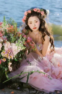 Ethereal Dali Seagull Season: Lu Li in a Pink Princess Dress - YiTuYu Art Language Vol.9308 Photography - image 9