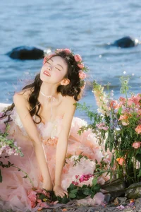 Ethereal Dali Seagull Season: Lu Li in a Pink Princess Dress - YiTuYu Art Language Vol.9308 Photography - image 23
