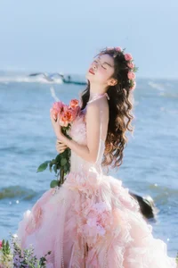 Ethereal Dali Seagull Season: Lu Li in a Pink Princess Dress - YiTuYu Art Language Vol.9308 Photography - image 11