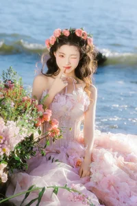 Ethereal Dali Seagull Season: Lu Li in a Pink Princess Dress - YiTuYu Art Language Vol.9308 Photography - image 4