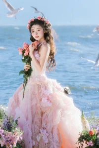 Ethereal Dali Seagull Season: Lu Li in a Pink Princess Dress - YiTuYu Art Language Vol.9308 Photography - image 20