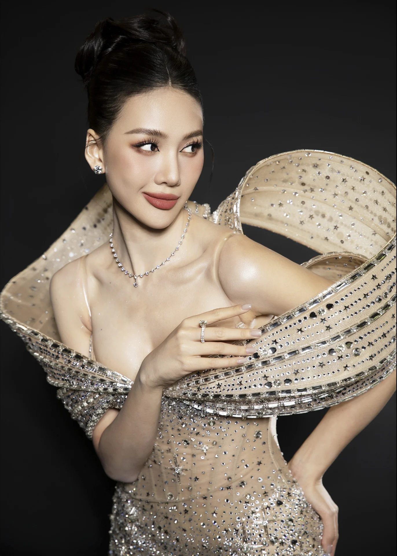 Miss Universe Vietnam Bui Quynh Hoa Shines in Daring Sheer Fashion and Elegant Evening Gowns
