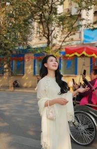 Timeless Elegance of Hanoi in a Traditional Silk Ao Dai - image 4