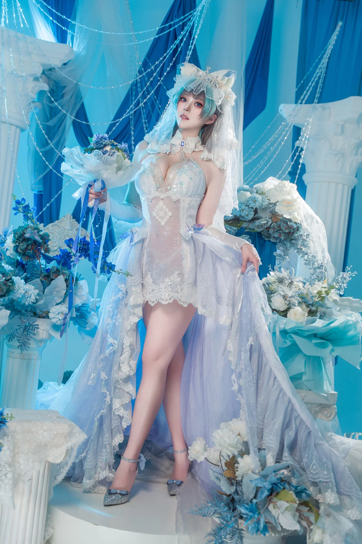 Natsuko Azur Lane Cheshire Wedding Dress Cosplay Gallery