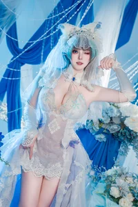 Natsuko Azur Lane Cheshire Wedding Dress Cosplay Gallery - image 1