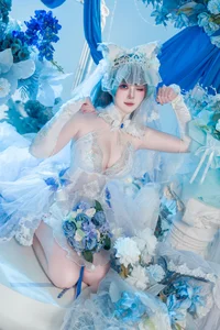 Natsuko Azur Lane Cheshire Wedding Dress Cosplay Gallery - image 3