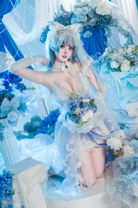 Natsuko Azur Lane Cheshire Wedding Dress Cosplay Gallery - image 15