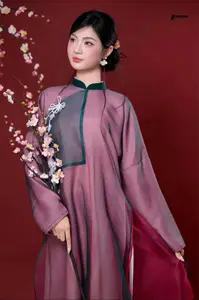 East Asian Grace: Elegant Lady in Traditional Attire & Cherry Blossoms - image 5