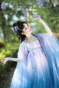 Ethereal Grace: Xian Luo in a Dreamy Wisteria Garden - Art Language Vol. 9065 - image 10