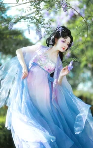 Ethereal Grace: Xian Luo in a Dreamy Wisteria Garden - Art Language Vol. 9065 - image 13