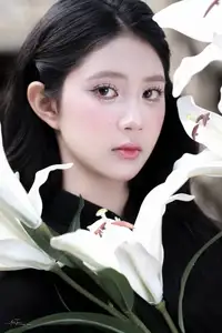 Timeless Beauty: Graceful Vietnamese Lady in Black Ao Dai Captivates with Asian Elegance. - image 8