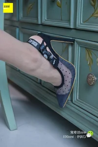IESS 087 Jun Jun: Elegant Polka Dot Stockings and Classic High Heels Fashion Gallery - image 65