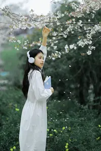 Long Xing Er: Graceful Cherry Blossom Muse – YiTuYu Vol.8741 Poetic Portrait - image 1