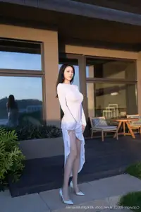 An Ran's Elegant White Dress XiuRen No.10747 Captivating Serenity in Natural Light. - image 55