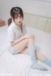 MTYH Vol.216: Kitaro Ketaro Charming Schoolgirl Style with Elegant Blue Striped Socks - image 9