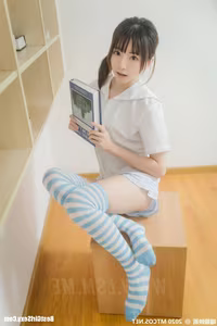MTYH Vol.216: Kitaro Ketaro Charming Schoolgirl Style with Elegant Blue Striped Socks - image 2