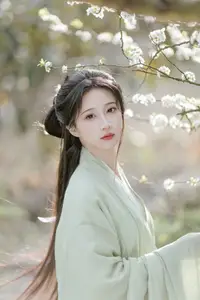 Pure Elegance of Qi Luo Sheng De Xiao Su Su Amidst Spring Blossoms - YiTuYu Vol.8817 - image 1