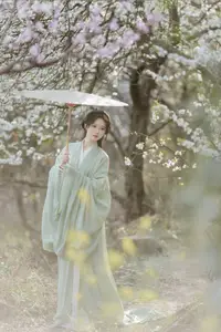 Pure Elegance of Qi Luo Sheng De Xiao Su Su Amidst Spring Blossoms - YiTuYu Vol.8817 - image 17