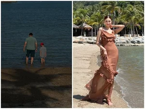 Lan Khue Enjoys a Luxurious Family Vacation with Husband and Son - image 1