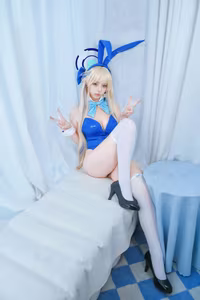 Coser Fa Cai A Xian embodies enchanting Time Bunny Girl in captivating photoshoot - image 1