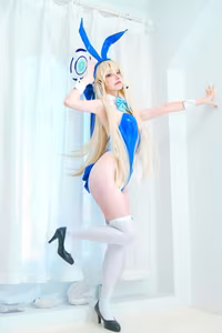 Coser Fa Cai A Xian embodies enchanting Time Bunny Girl in captivating photoshoot - image 3