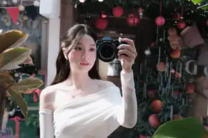 Elegant Girl in Off-Shoulder White Dress Welcoming Christmas, Showcasing Gentle Beauty and Holiday Season Style. 1000027390 - image 6
