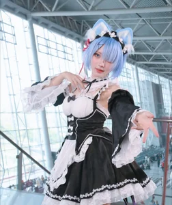 Stunning Rem Cat Maid Cosplay by Hana at Firefly Animation Carnival – Re:Zero Inspired Anime Photoshoot - image 26