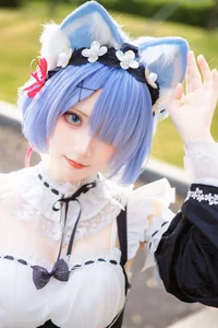 Stunning Rem Cat Maid Cosplay by Hana at Firefly Animation Carnival – Re:Zero Inspired Anime Photoshoot - image 44