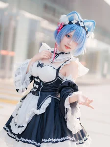 Stunning Rem Cat Maid Cosplay by Hana at Firefly Animation Carnival – Re:Zero Inspired Anime Photoshoot - image 34