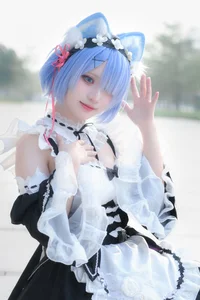 Stunning Rem Cat Maid Cosplay by Hana at Firefly Animation Carnival – Re:Zero Inspired Anime Photoshoot - image 7