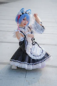 Stunning Rem Cat Maid Cosplay by Hana at Firefly Animation Carnival – Re:Zero Inspired Anime Photoshoot - image 30