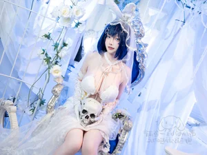 Stunning Azur Lane New Jersey Cosplay: Exultant Snow White Ceremony Bridal Gown by Yi Se Yu - Full Photo Collection and Video - image 3