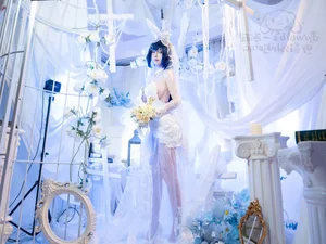 Stunning Azur Lane New Jersey Cosplay: Exultant Snow White Ceremony Bridal Gown by Yi Se Yu - Full Photo Collection and Video - image 12
