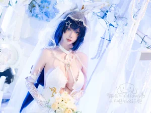 Stunning Azur Lane New Jersey Cosplay: Exultant Snow White Ceremony Bridal Gown by Yi Se Yu - Full Photo Collection and Video - image 7