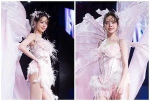 Miss International Thanh Thuy Stuns as an Ethereal Angel at Hoa Minzy’s Concert: Elegant White Outfit and Dreamy Stage Visuals - image 2
