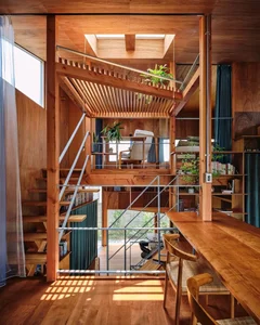 Modern Japanese Architecture: Kazari Garden House in Tokyo Featuring a Unique Curved Terrace and Light-Filled Minimalist Split-Level Interiors - image 17