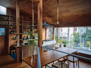Modern Japanese Architecture: Kazari Garden House in Tokyo Featuring a Unique Curved Terrace and Light-Filled Minimalist Split-Level Interiors - image 14