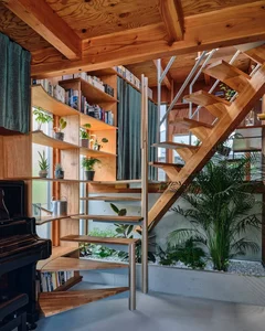 Modern Japanese Architecture: Kazari Garden House in Tokyo Featuring a Unique Curved Terrace and Light-Filled Minimalist Split-Level Interiors - image 13