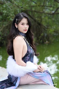 Modern Red Ao Dai: Elegant Vietnamese Traditional Dress with Floral Embroidery for Lunar New Year and Cultural Celebrations - image 11