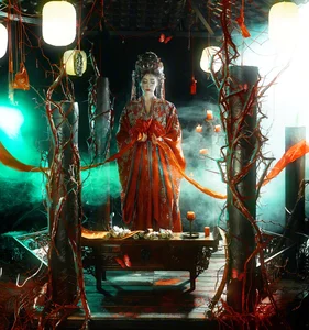 Bai Lu’s Ethereal Bridal Look in The Strange Case of Tang Palace: A Captivating Transformation in New Chinese Drama - image 3