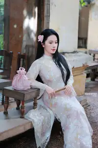 Graceful Ao Dai Beauty: Captivating Vietnamese Traditional Elegance - image 0