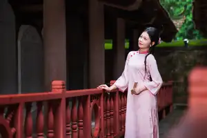 VGU No.182: Graceful Pink Ao Dai & Lotus Flowers – Enchanting Vietnamese Beauty - image 7