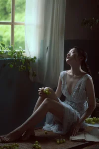 Elegant Indoor Portrait Photography: Cai Jing Fan in YiTuYu Art Language Vol.9133 - Aesthetic Private Room Series - image 12
