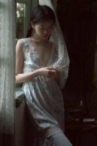 Elegant Indoor Portrait Photography: Cai Jing Fan in YiTuYu Art Language Vol.9133 - Aesthetic Private Room Series - image 4