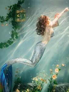 Stunning Underwater Mermaid Photoshoot: Artistic Lingerie Concept Gallery - image 109