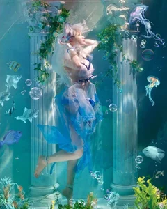 Stunning Underwater Mermaid Photoshoot: Artistic Lingerie Concept Gallery - image 12