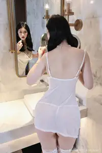 Xiao Ba Le (No.10609) in Sheer White Nightgown: Captivating Beauty by XiuRen - image 48