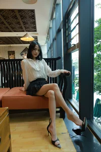 Youthful Energy: Xiao Liu in IESS Mini Pleated Skirt Collection - image 13