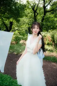 VGU No.180: The Pure Elegance of a Girl in a White Dress with Gentle Lilies - image 8
